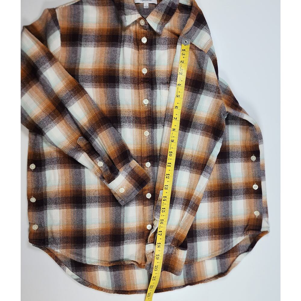 Madewell Plaid Flannel Y2K Button Front Casual Grunge Oversized Shirt S - Picture 5 of 9